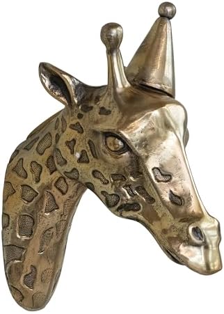 Creative Co Op Cast Aluminum Giraffe Wall Sculpture