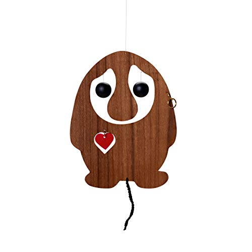 Puffin Troll Teak Hanging Mobile - 7 Inches - Handmade in Denmark