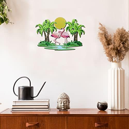 Taiyin Flamingo Palm Tree Wall Art Decor