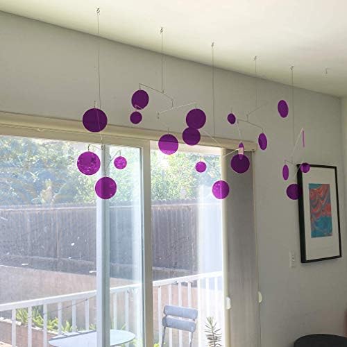 Modern Clear Purple Kinetic Art Mobile