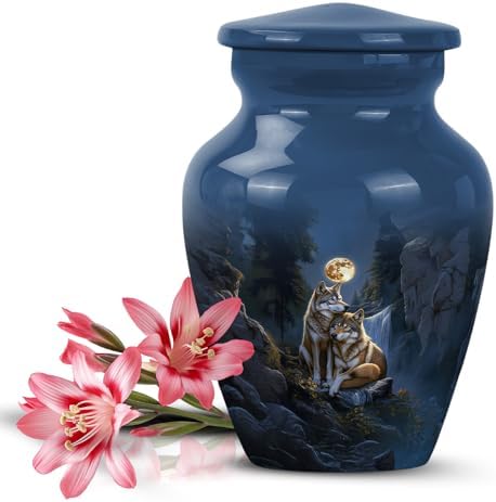 Yatskia Wolf Urn for Ashes 3 Inch