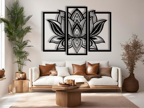 Vailla 3D Lotus Flower Wood Wall Art Decor