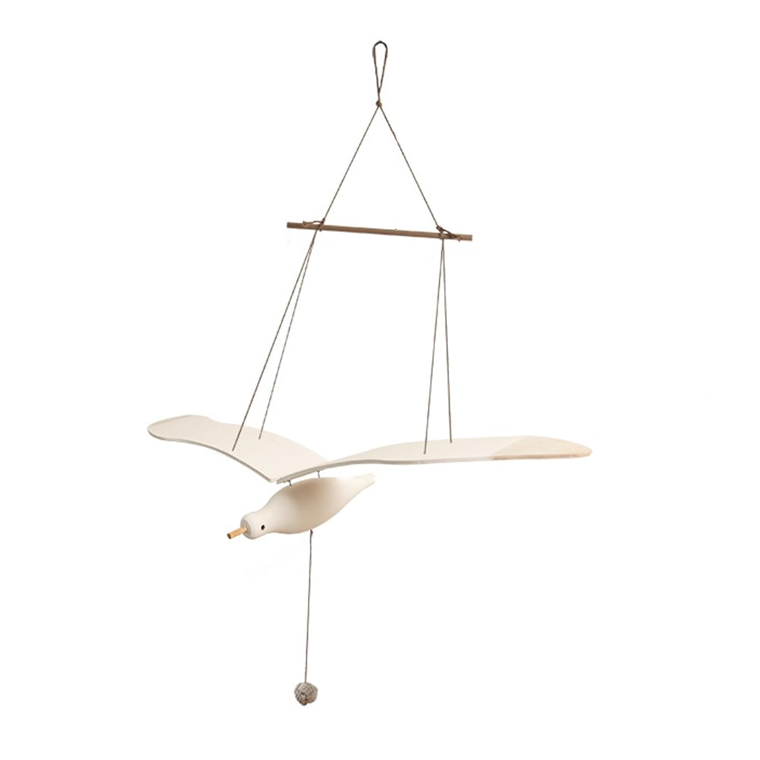Coastal Themed Wooden Seagull Mobile Pendant