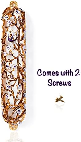 Grapes on Vine Mezuzah Case 6 Inch Decor