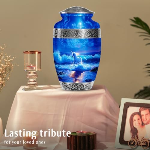 Unicorn Ashes Urn - 10 Inch Cremation Urn for Adults