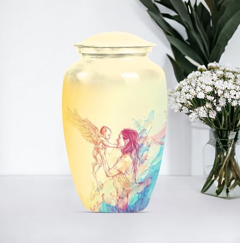 Large Velvet Urn for Ashes - Cremation Urn for Men and Women
