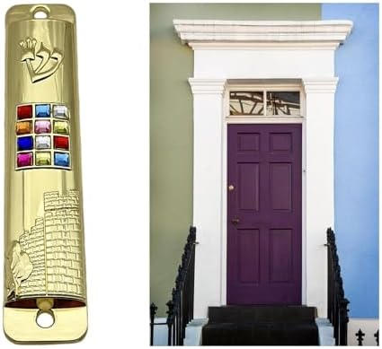 5 Piece Mezuzah Plaque for Door Home Decoration