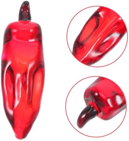 Cabilock Realistic Chili Pepper Crystal Figurine Decor