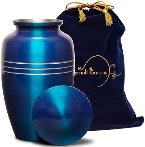 Eternal Harmony Large Urn for Ashes 7x11 Blue