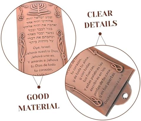 ABOOFAN Spanish Mezuzah Plaque with Blessing