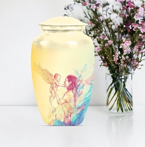 Large Velvet Urn for Ashes - Cremation Urn for Men and Women
