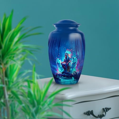 10 Inch Native American Style Urn for Human Ashes