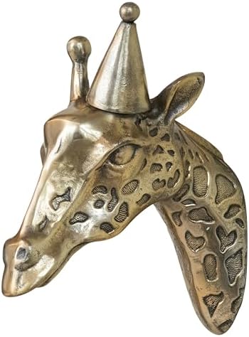 Creative Co Op Cast Aluminum Giraffe Wall Sculpture