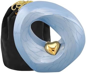 Passage of Heaven Adult Cremation Urn - Sky Blue Gold