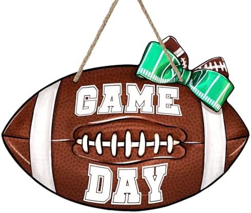 Deroro Football Game Day Sign Front Door Decor