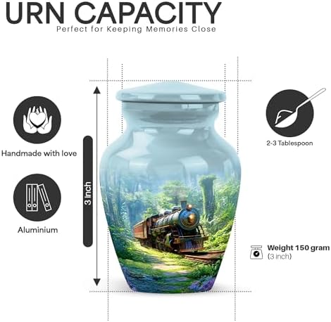 Yatskia Mini Train Memorial Urn for Adult Ashes