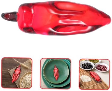 Cabilock Realistic Chili Pepper Crystal Figurine Decor