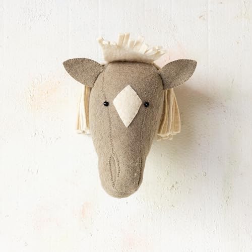Creative Co Op Handmade Wool Felt Horse Head Wall Hanging