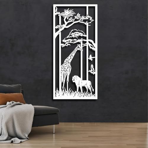 KingGenius Wildlife Metal Wall Art African Safari Decor