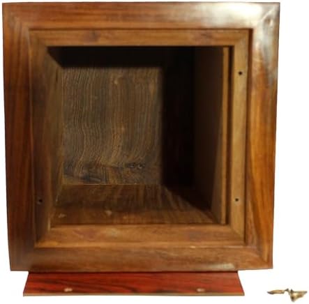 Elegant Medium Rosewood Cremation Urn with Photo Frame