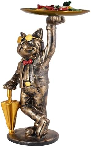Cool Dog Sculpture with Plate for Home Decor 1