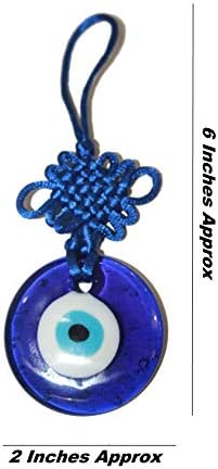 IS4A Evil Eye Protection Talisman - 6 inch Glass Amulet
