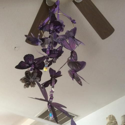 6 Inch Purple Butterfly Mobile with 13 Dimensional Butterflies