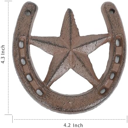 Parceria Cast Iron Horseshoe Star Wall Decor