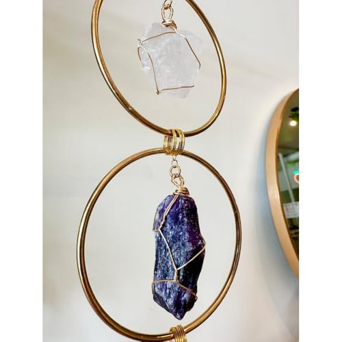 7 Circle Crystal Hanging Mobile Boho Suncatcher Decor