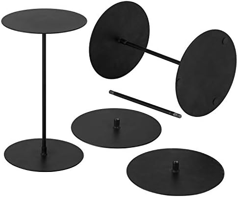 MyGift Decorative Black Metal Cupcake Stand Set of 3