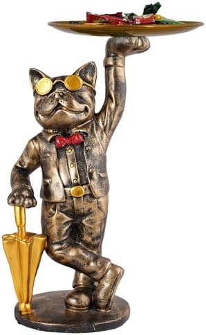 Cool Dog Sculpture with Plate for Home Decor 1