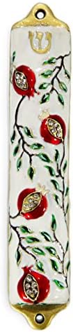 Modern Pomegranate Mezuzah Cover 4 Inch Door Blessing