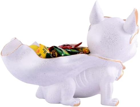 Cool Dog Sculpture with Plate for Home Decor