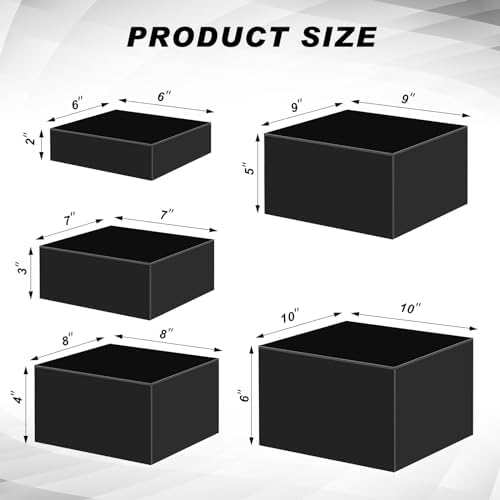 Sintuff 5 Pcs Acrylic Risers Display Stands