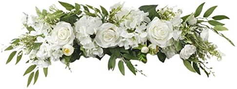 Firlar Artificial White Rose Swag 256 Inch Decor