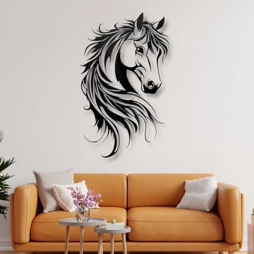 Huefoam Horse Metal Wall Art Decor Sculpture