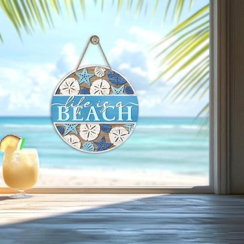 Summer Life is a Beach Blue Front Door Sign