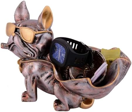 Cool Dog Sculpture with Plate for Home Decor 10
