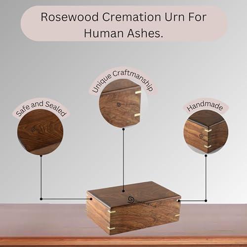 Handmade Rosewood Cremation Urn for Human Ashes