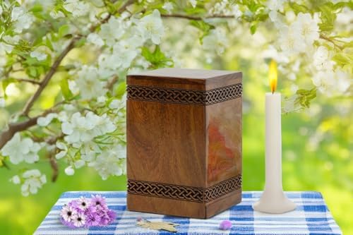 Handmade Rosewood Deer Urn Small 40 Cubic Inches