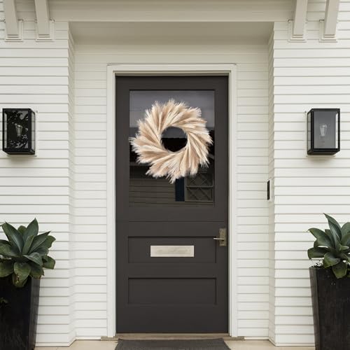 Sggvecsy 26 Faux Pampas Grass Wreath for All Seasons