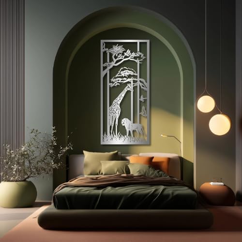 KingGenius Wildlife Metal Wall Art African Safari Decor
