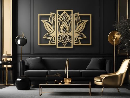 Vailla 3D Lotus Flower Wood Wall Art Decor