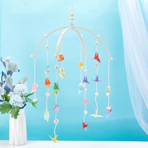 DELORIGIN Wooden Wind Chime DIY Kit for Home Decoration