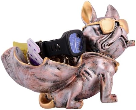 Cool Dog Sculpture with Plate for Home Decor 10