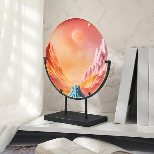 Blulu 4 Pc 12 Inch Round Metal Display Stand Black