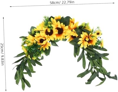 Sunflower Swag Door Knocker Artificial Flower Wall Hanging Decor