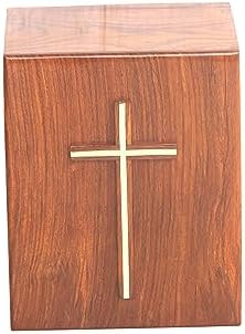Rosewood Brass Cross Urns for Male and Female
