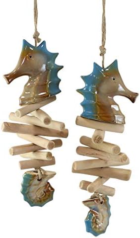 Ebros Gift Nautical Seahorse Wall Mobiles Set of 2
