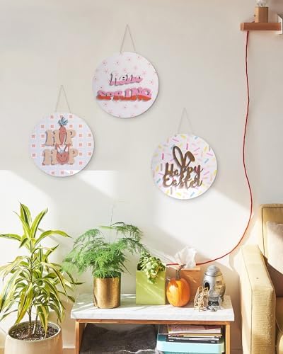 8x8 Rainbow Wooden Hanging Sign Home Decor
